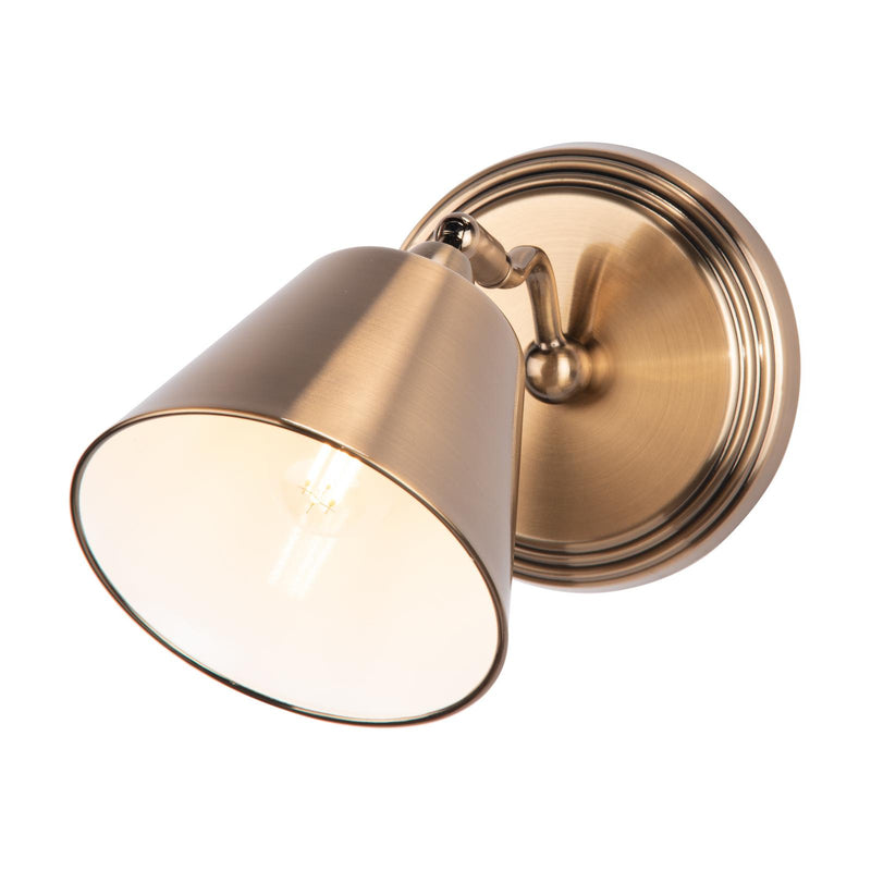 Dar Lighting Kempten Single Wall Spotlight Antique Brass • KEM0775