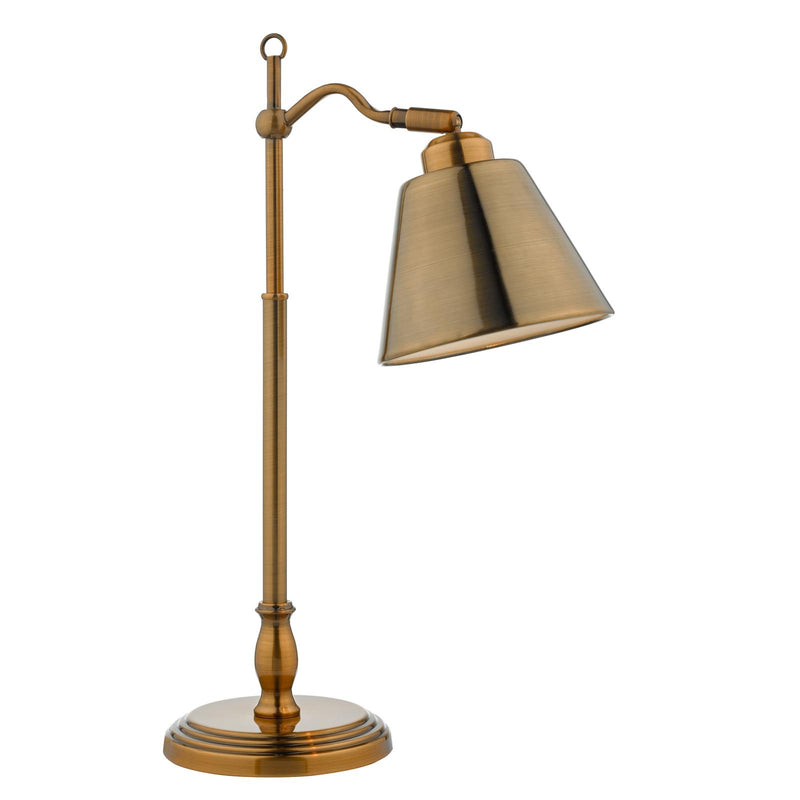 Dar Lighting Kempten Task Table Lamp Antique Brass • KEM4175