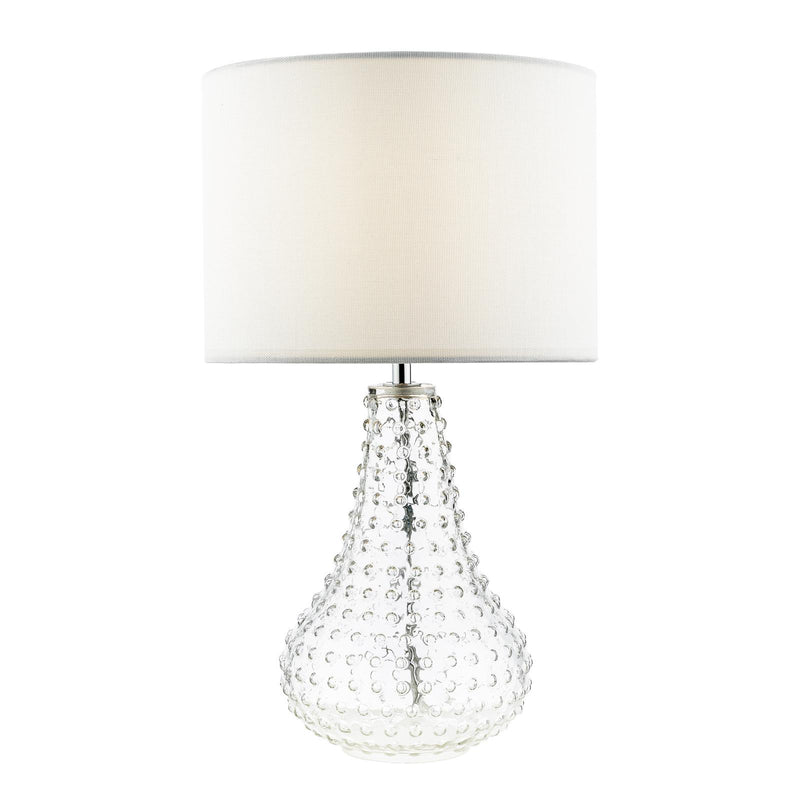 Dar Lighting Kristina Table Lamp Textured Glass With Shade • KRI4208