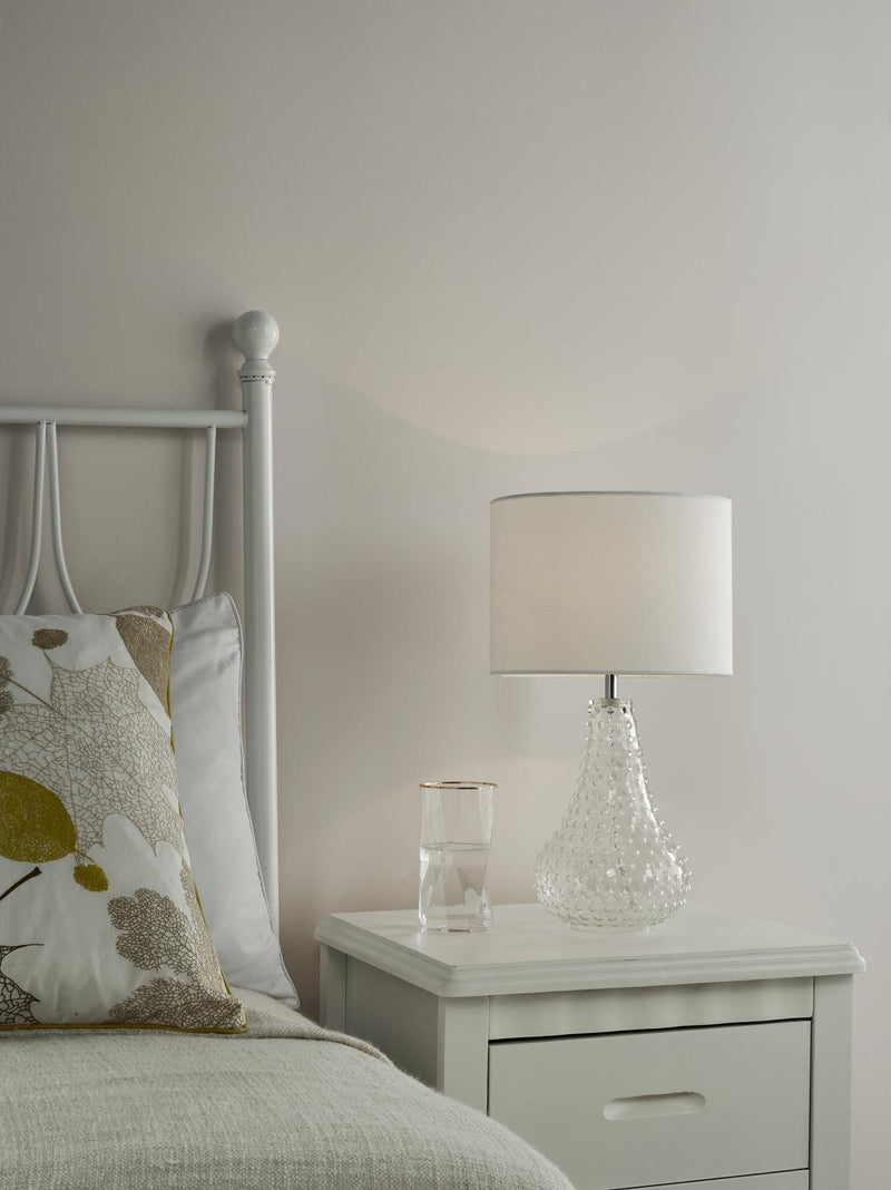 Dar Lighting Kristina Table Lamp Textured Glass With Shade • KRI4208