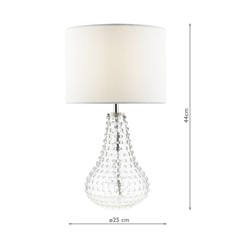 Dar Lighting Kristina Table Lamp Textured Glass With Shade • KRI4208