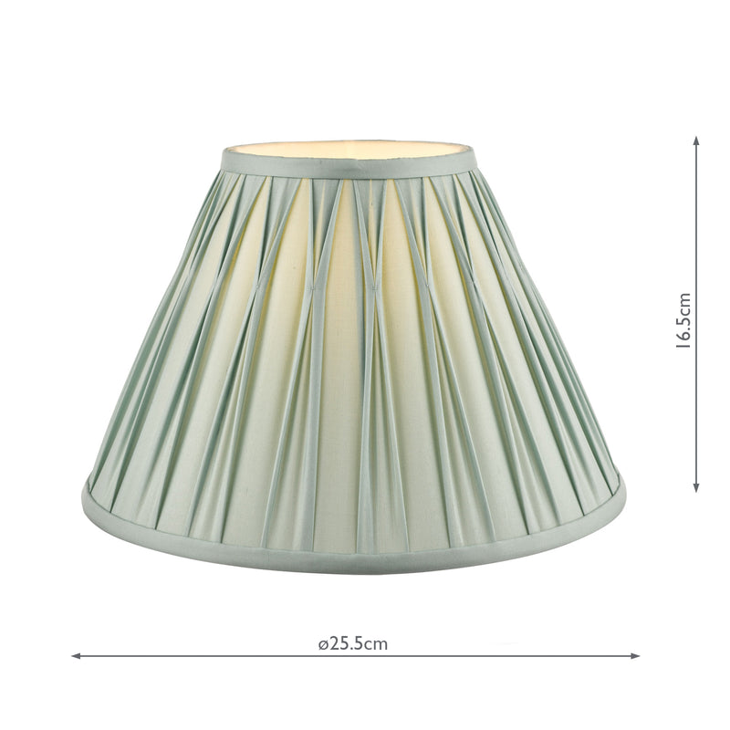 Laura Ashley Fenn Silk Empire Drum Shade Duck Egg 25cm/10 inch • LA3407896-Q