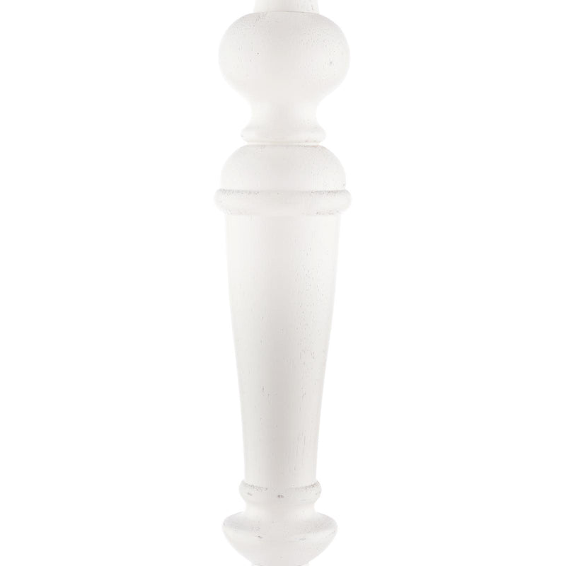 Laura Ashley Tate Wooden Table Lamp Distressed Off White Base Only • LA3437211-Q