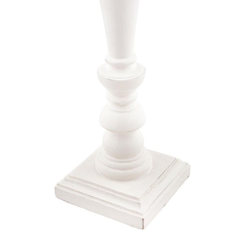 Laura Ashley Tate Wooden Table Lamp Distressed Off White Base Only • LA3437211-Q