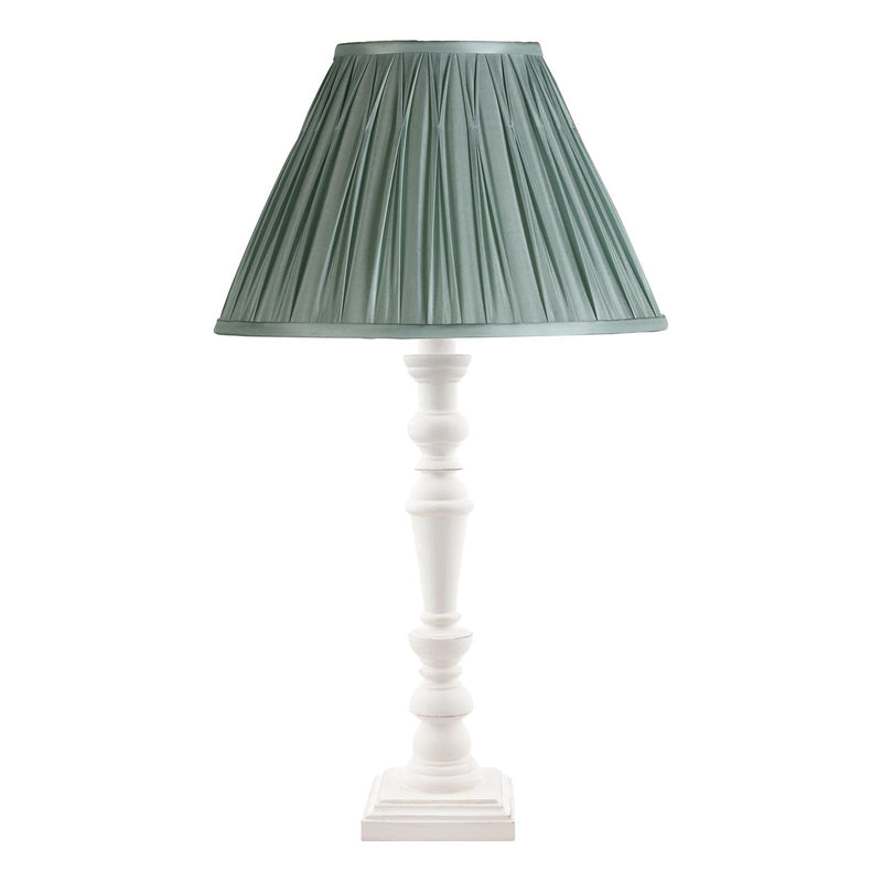 Laura Ashley Tate Wooden Table Lamp Distressed Off White Base Only • LA3437211-Q