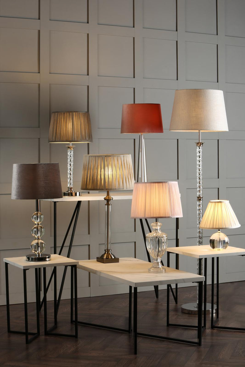 Laura Ashley Blake Medium Table Lamp Crystal Polished Chrome Base Only • LA3452193-Q