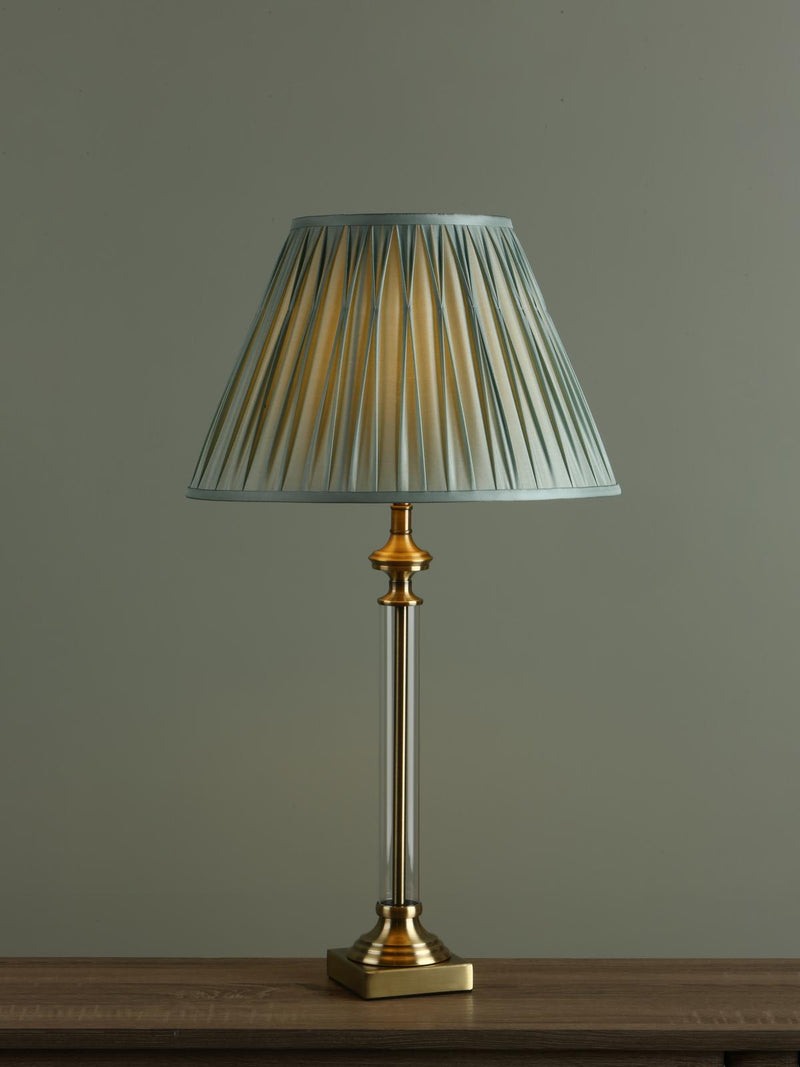 Laura Ashley Winston Table Lamp Antique Brass & Glass Base Only • LA3495491-Q