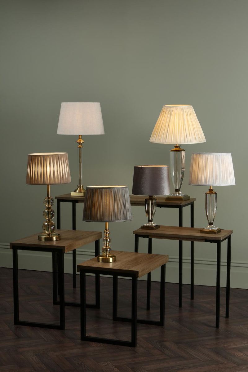 Laura Ashley Winston Table Lamp Antique Brass & Glass Base Only • LA3495491-Q