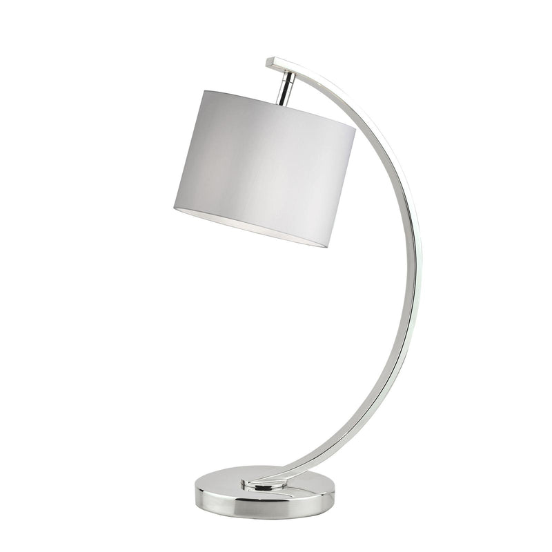 Laura Ashley Noah Table Lamp Brushed Chrome with White Shade • LA3518816-Q