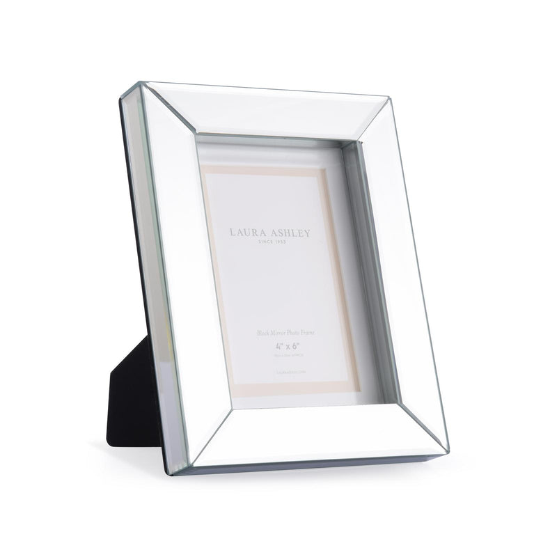 Laura Ashley Block Mirror Photo Frame 4" x 6" • LA3534446-Q