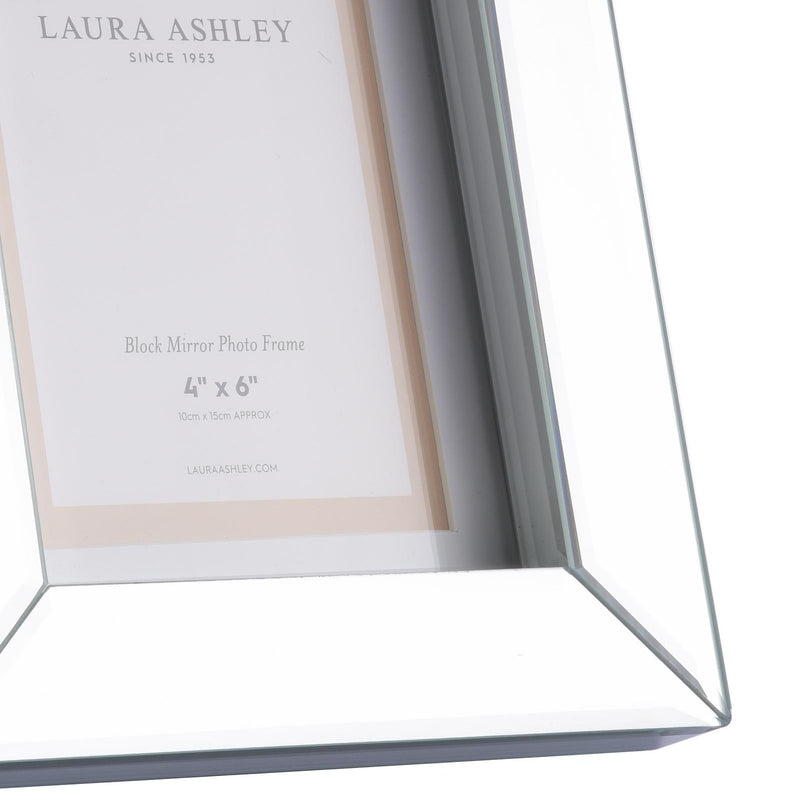 Laura Ashley Block Mirror Photo Frame 4" x 6" • LA3534446-Q