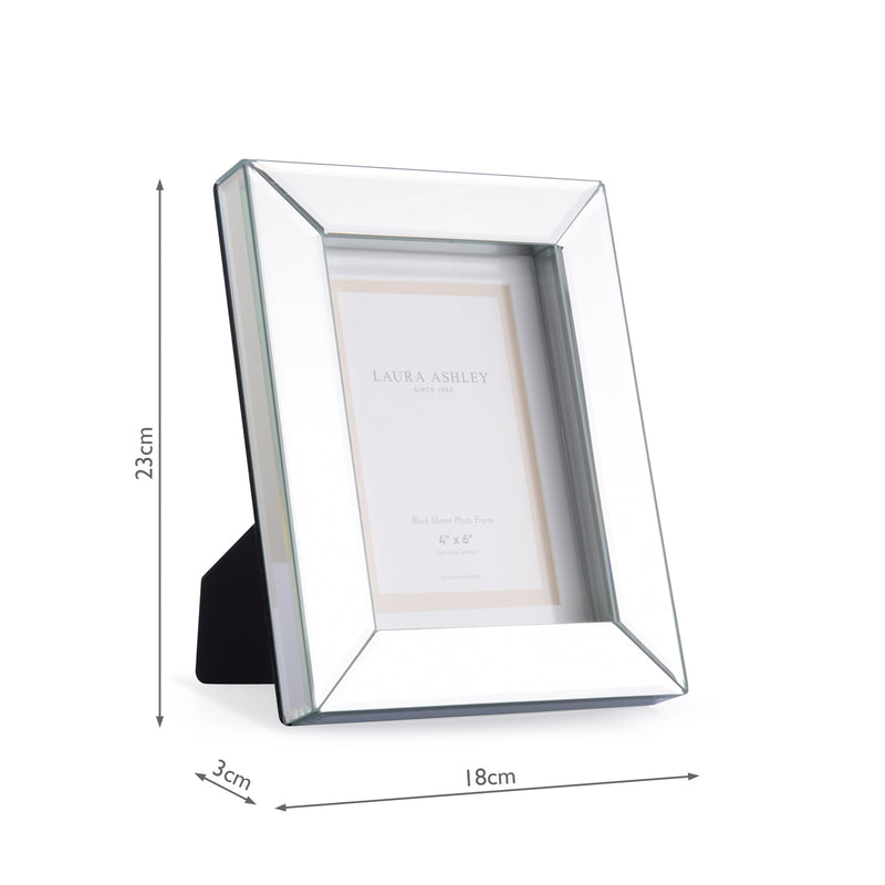 Laura Ashley Block Mirror Photo Frame 4" x 6" • LA3534446-Q