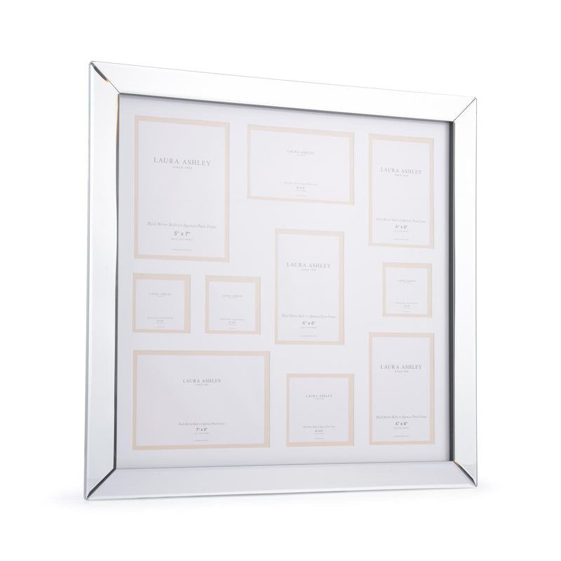Laura Ashley Block Mirror Photo Frame With 10 Apertures • LA3549854-Q