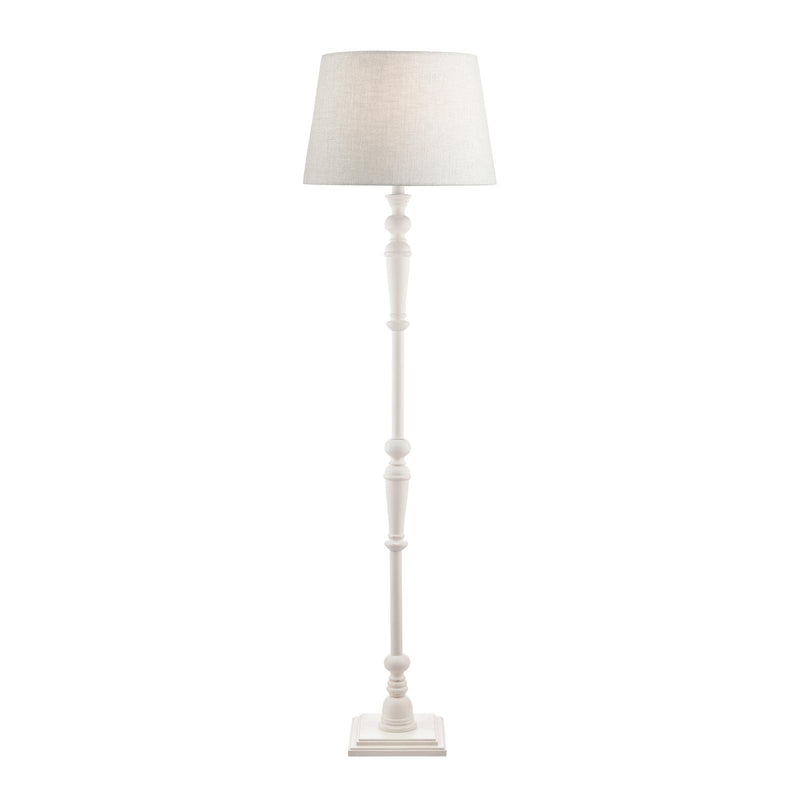 Laura Ashley Tate Wooden Floor Lamp Distressed Off White Base Only • LA3552739-Q