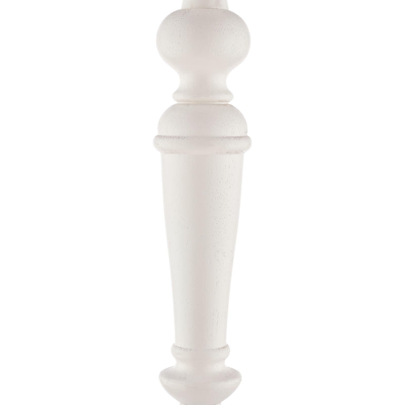 Laura Ashley Tate Wooden Floor Lamp Distressed Off White Base Only • LA3552739-Q