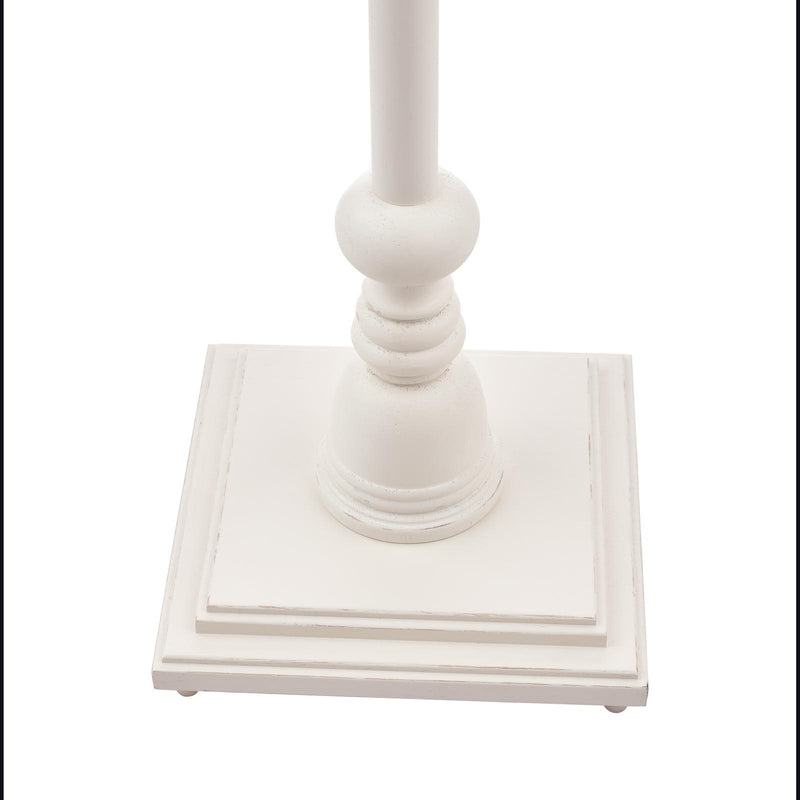 Laura Ashley Tate Wooden Floor Lamp Distressed Off White Base Only • LA3552739-Q