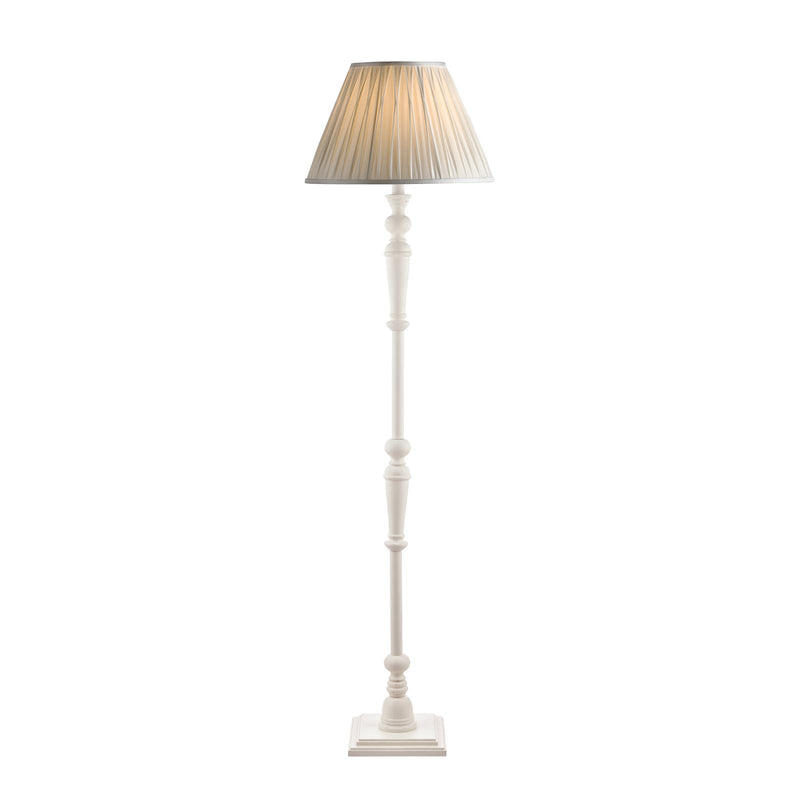 Laura Ashley Tate Wooden Floor Lamp Distressed Off White Base Only • LA3552739-Q