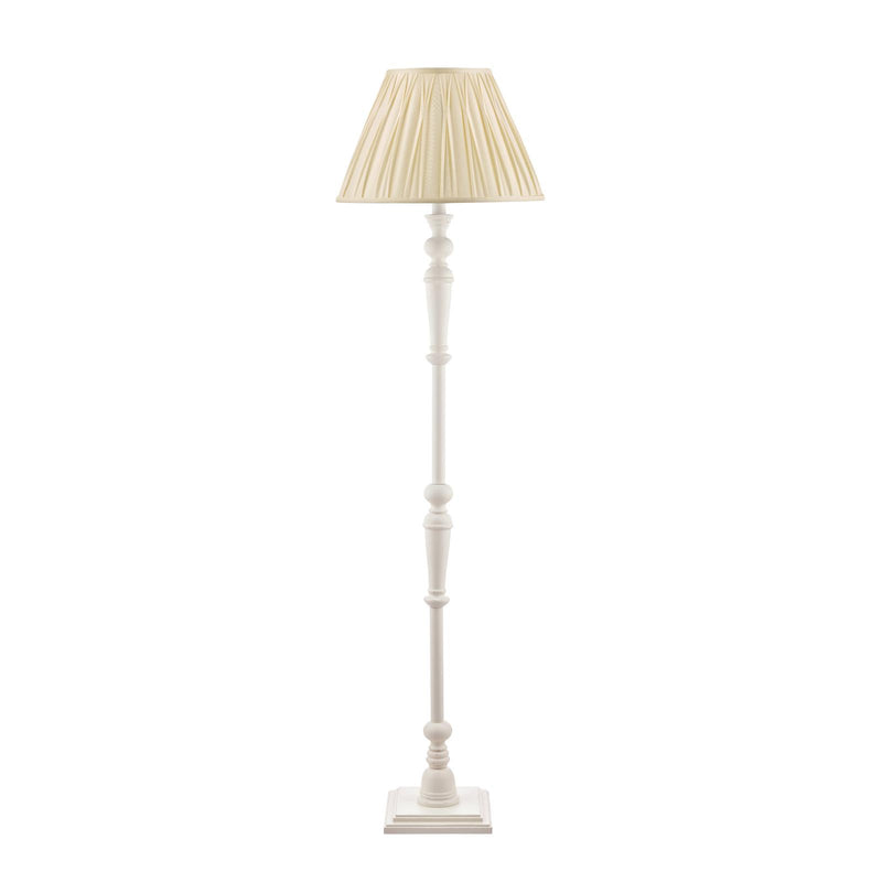 Laura Ashley Tate Wooden Floor Lamp Distressed Off White Base Only • LA3552739-Q