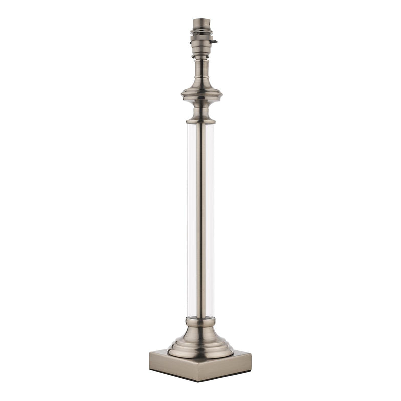 Laura Ashley Winston Table Lamp Antique Chrome & Glass Base Only • LA3552771-Q