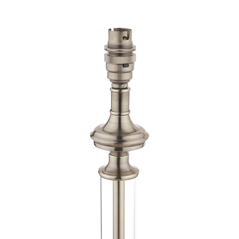 Laura Ashley Winston Table Lamp Antique Chrome & Glass Base Only • LA3552771-Q