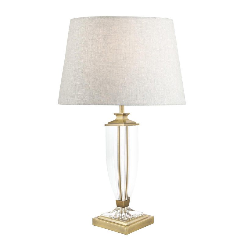 Laura Ashley Carson Medium Table Lamp Antique Brass & Crystal Base Only • LA3553066-Q