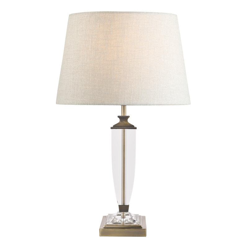 Laura Ashley Carson Medium Table Lamp Antique Brass & Crystal Base Only • LA3553066-Q