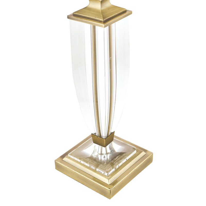 Laura Ashley Carson Medium Table Lamp Antique Brass & Crystal Base Only • LA3553066-Q