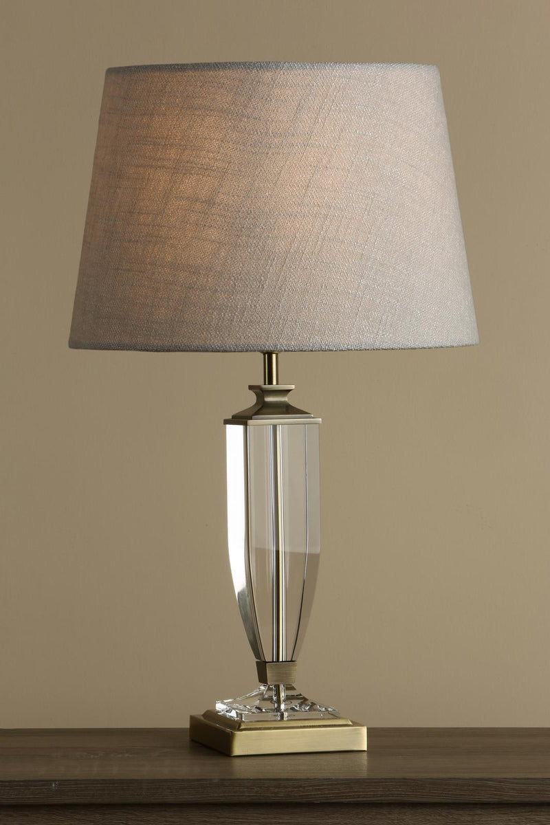 Laura Ashley Carson Medium Table Lamp Antique Brass & Crystal Base Only • LA3553066-Q