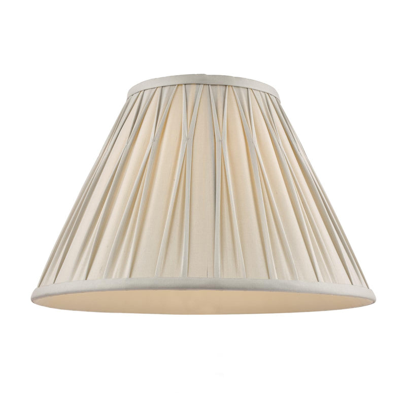 Laura Ashley Fenn Silk Empire Drum Shade Silver 30cm/12 inch • LA3567246-Q