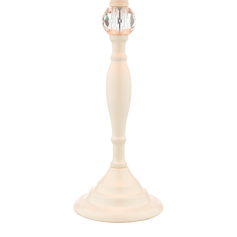 Laura Ashley Ellis Table Lamp Satin Cream and Crystal With Shade • LA3567334-Q