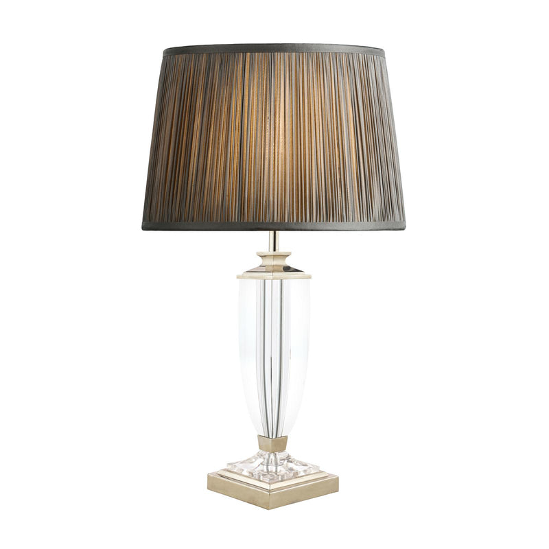 Laura Ashley Carson Medium Table Lamp Polished Nickel & Crystal Base Only • LA3582661-Q
