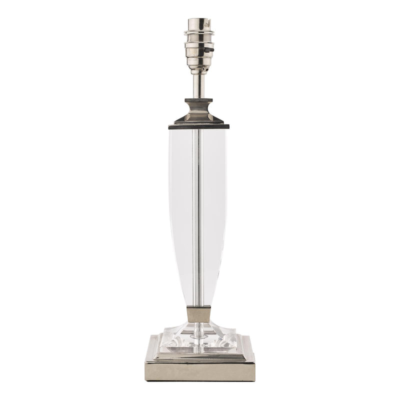 Laura Ashley Carson Medium Table Lamp Polished Nickel & Crystal Base Only • LA3582661-Q