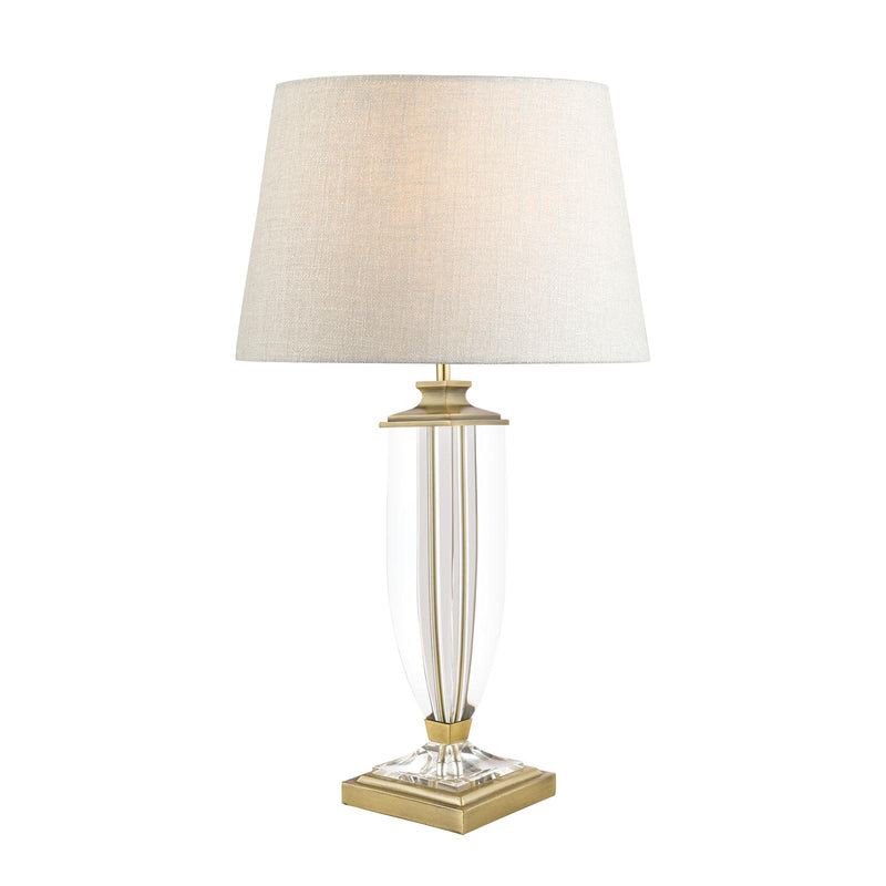 Laura Ashley Carson Large Table Lamp Antique Brass & Crystal Base Only • LA3599058-Q