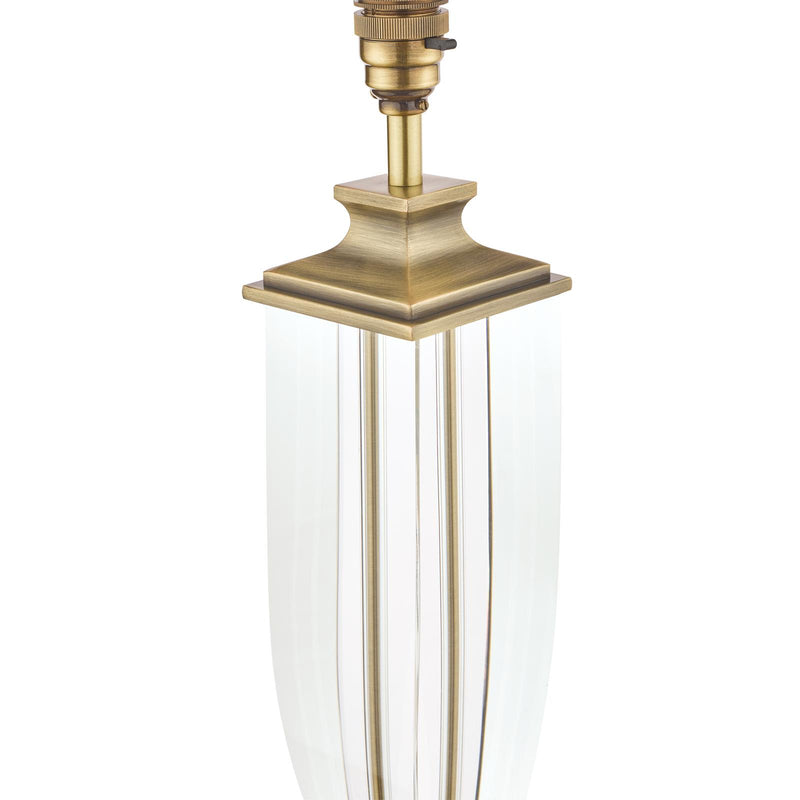 Laura Ashley Carson Large Table Lamp Antique Brass & Crystal Base Only • LA3599058-Q