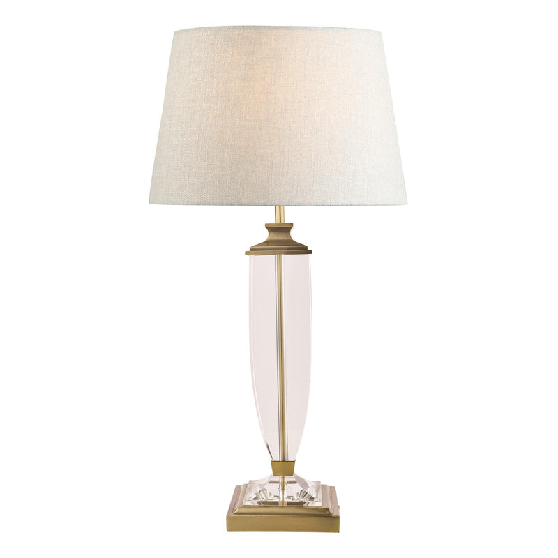 Laura Ashley Carson Large Table Lamp Antique Brass & Crystal Base Only • LA3599058-Q