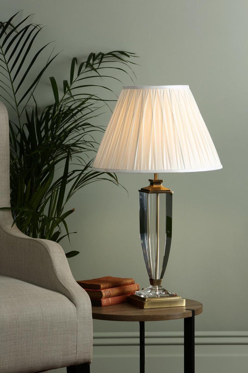 Laura Ashley Carson Large Table Lamp Antique Brass & Crystal Base Only • LA3599058-Q