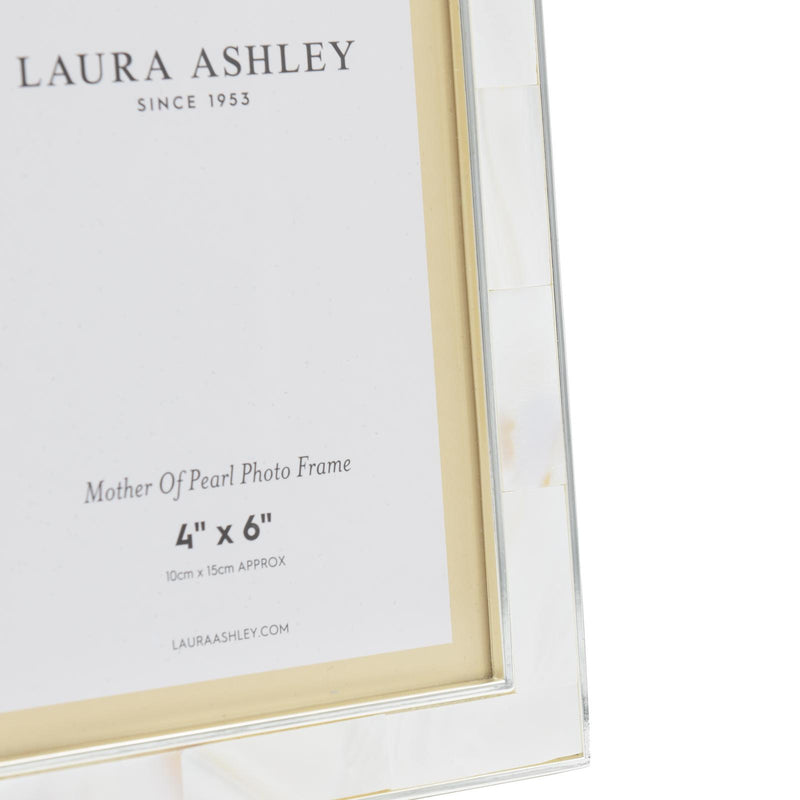 Laura Ashley Mother Of Pearl Photo Frame 4" x 6" • LA3599935-Q