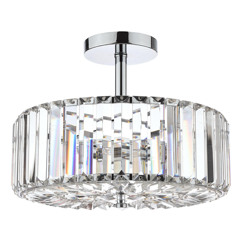 Laura Ashley Fernhurst 3 Light Semi-Flush Crystal and Polished Chrome • LA3621343-Q