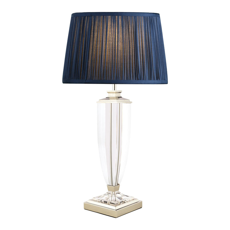 Laura Ashley Carson Large Table Lamp Polished Nickel & Crystal Base Only • LA3627557-Q