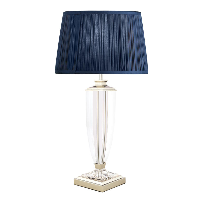 Laura Ashley Carson Large Table Lamp Polished Nickel & Crystal Base Only • LA3627557-Q