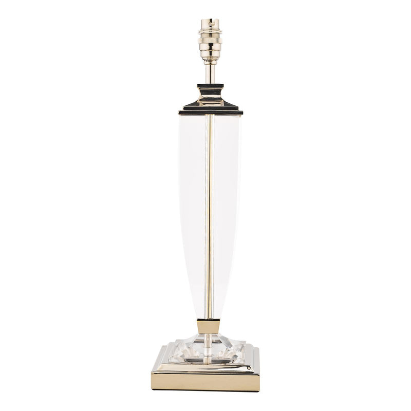 Laura Ashley Carson Large Table Lamp Polished Nickel & Crystal Base Only • LA3627557-Q