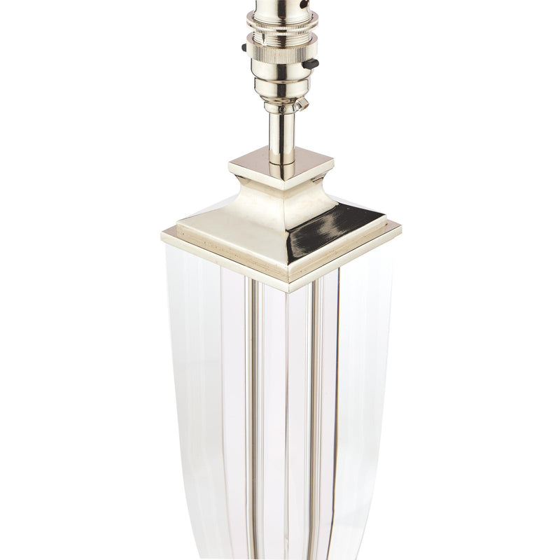 Laura Ashley Carson Large Table Lamp Polished Nickel & Crystal Base Only • LA3627557-Q