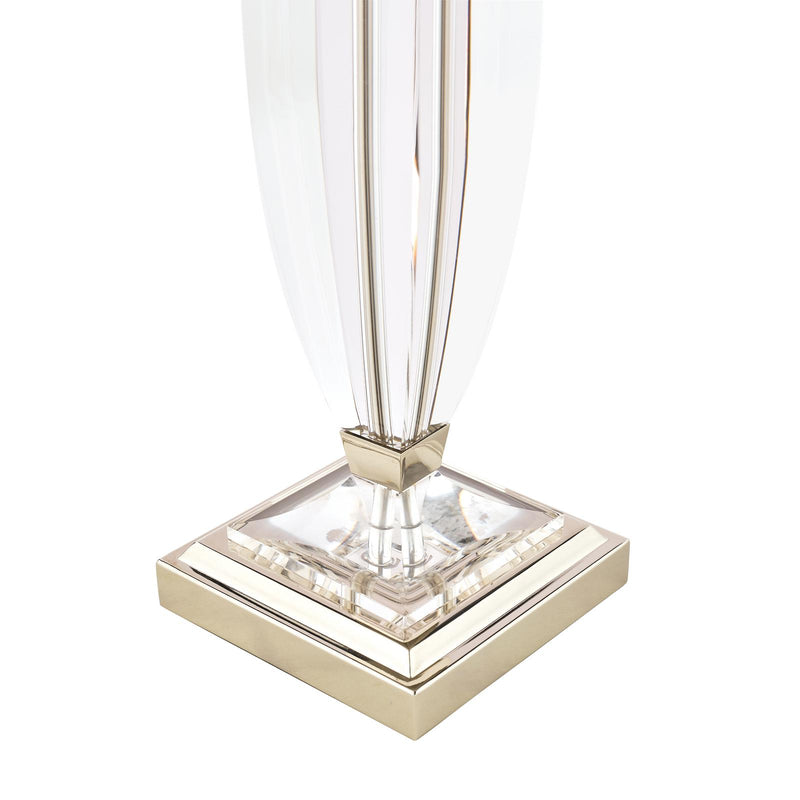 Laura Ashley Carson Large Table Lamp Polished Nickel & Crystal Base Only • LA3627557-Q