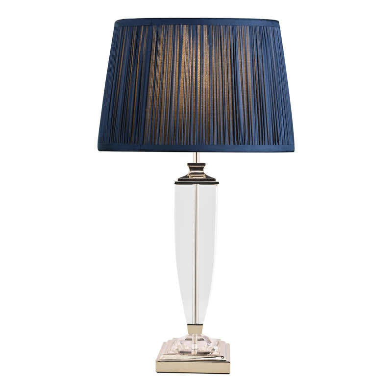 Laura Ashley Carson Large Table Lamp Polished Nickel & Crystal Base Only • LA3627557-Q