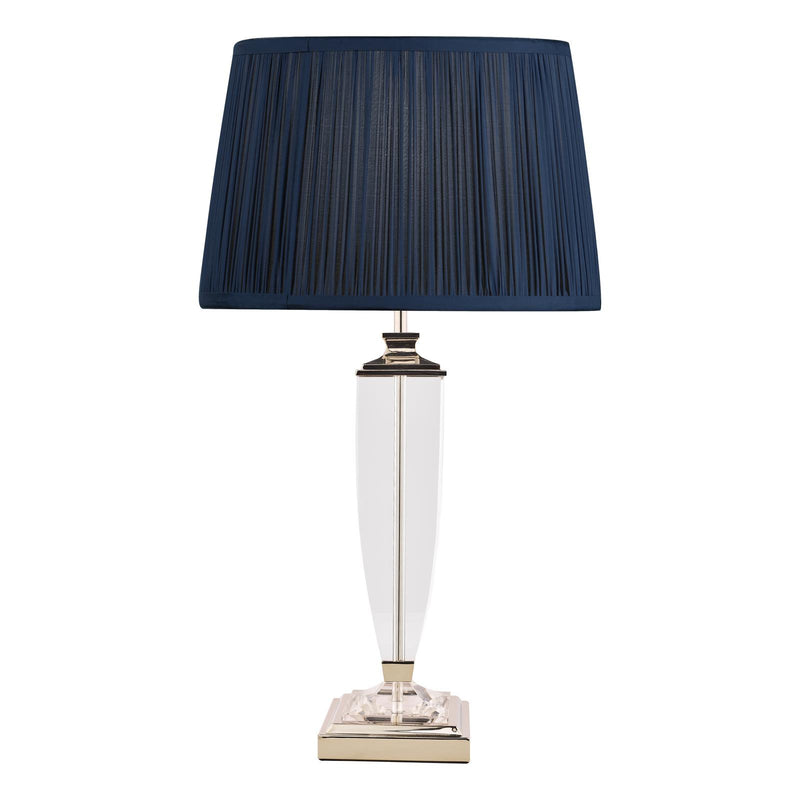 Laura Ashley Carson Large Table Lamp Polished Nickel & Crystal Base Only • LA3627557-Q