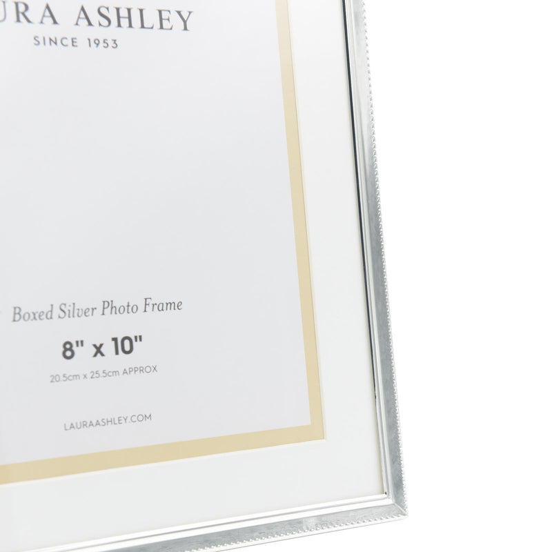 Laura Ashley Boxed Photo Frame Polished Silver 8" x 10" • LA3650026-Q