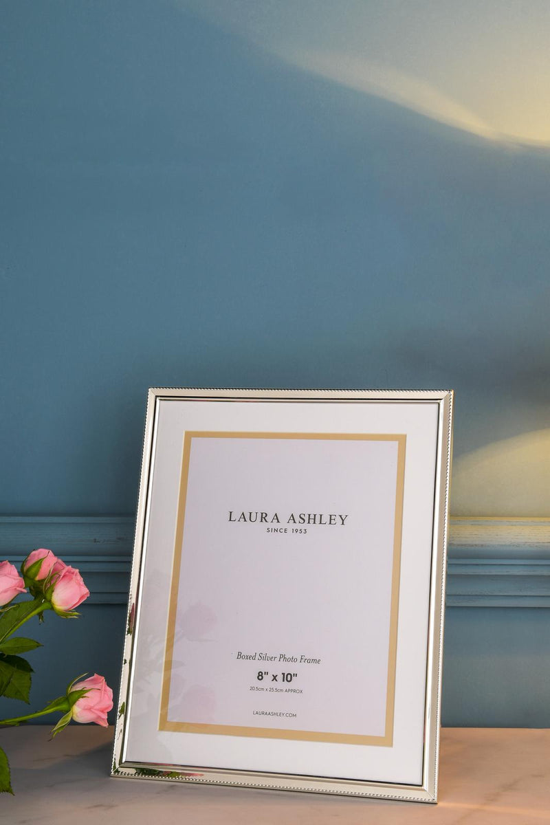 Laura Ashley Boxed Photo Frame Polished Silver 8" x 10" • LA3650026-Q