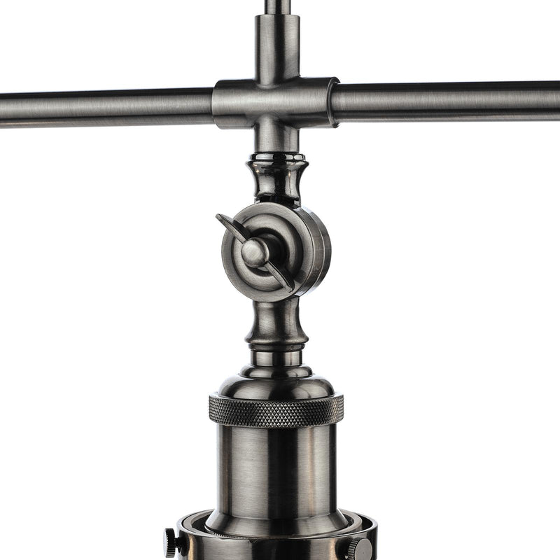 Laura Ashley Isaac 3lt Bar Pendant Satin Nickel Glass • LA3650343-Q
