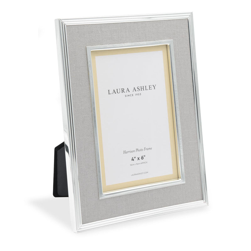 Laura Ashley Harrison Photo Frame Pale Charcoal Linen 4" x 6" • LA3660303-Q