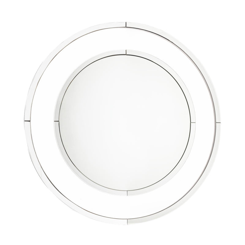 Laura Ashley Evie Large Round Mirror Clear Frame 100cm • LA3664580-Q